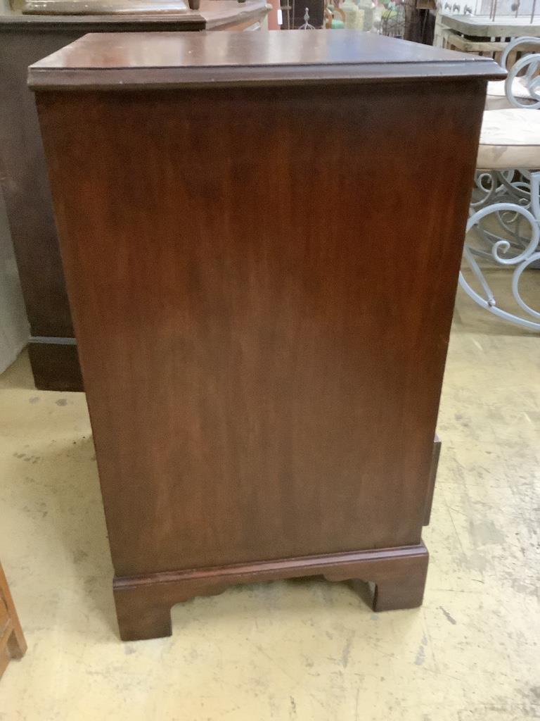 A small George III style mahogany chest, width 60cm, depth 46cm, height 78cm